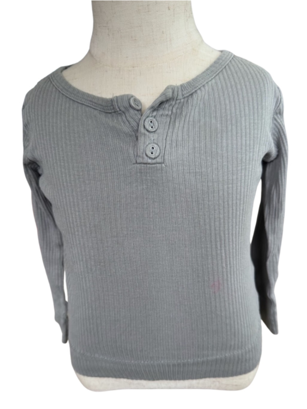 Baby Jamie Kay Long Sleeve Henley Shirt, 12 Months, Blue Grey
